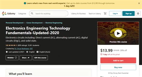 udemy electronics course|The 10 Best Online Electrical Engineering Courses of .